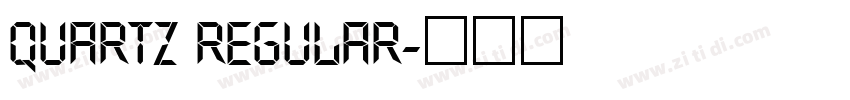 Quartz Regular字体转换